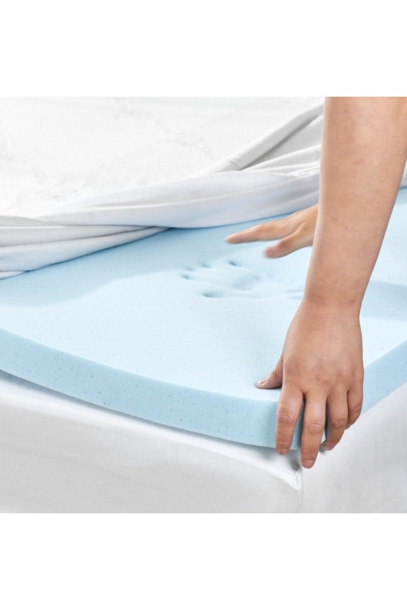 Dibaj Thick Memory Foam Mattress Topper 7.5cm 200x200 cm for Deep Sleep and Back Pain Relief with Hypoallergenic Protection - Image 5
