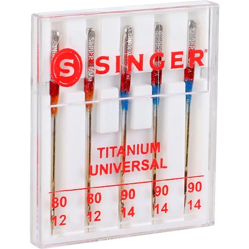 SINGER 04808 Titanium Universal Regular Point Machine Needles Woven Fabric, Sizes 80/11, 90/14, 100/16, 10-Count - Image 4