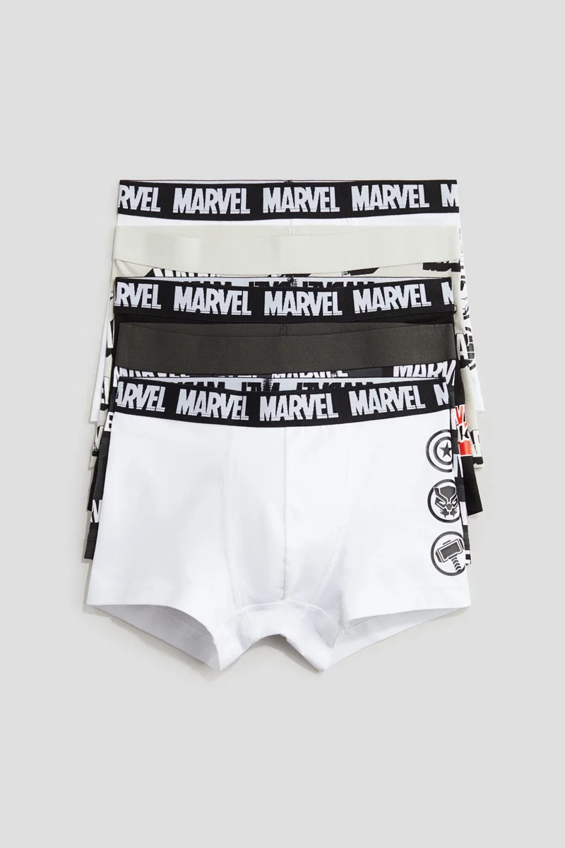 H&M 5-pack print-motif cotton boxer shorts