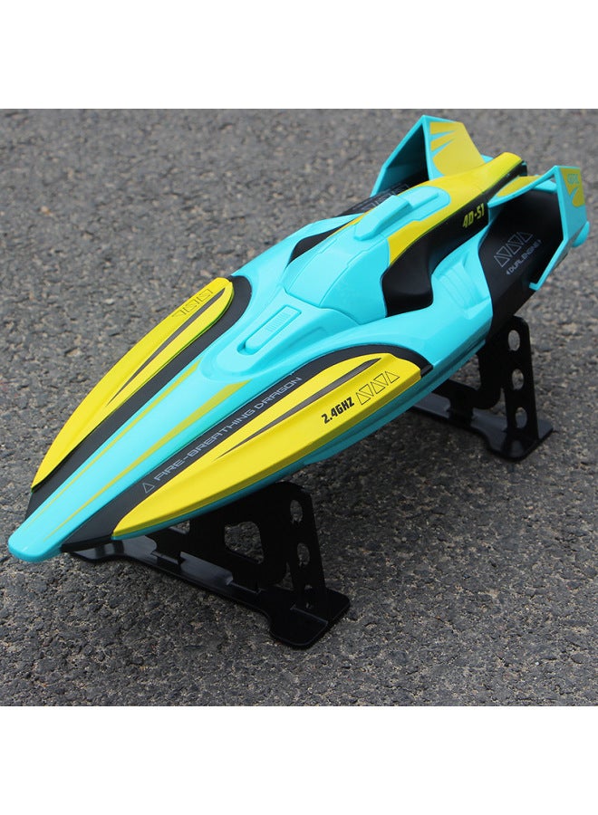 S1 قارب تحكم عن بعد لاسلكي كهربائي طويل التحمل عالي السرعة 2.4 جيجا قارب سريع نموذج قارب مائي للأطفال، لون كبير: S1-قارب عالي السرعة-أخضر فلوري-المواصفات: حزمة بطارية واحدة-لا توجد بطارية احتياطية - Image 5