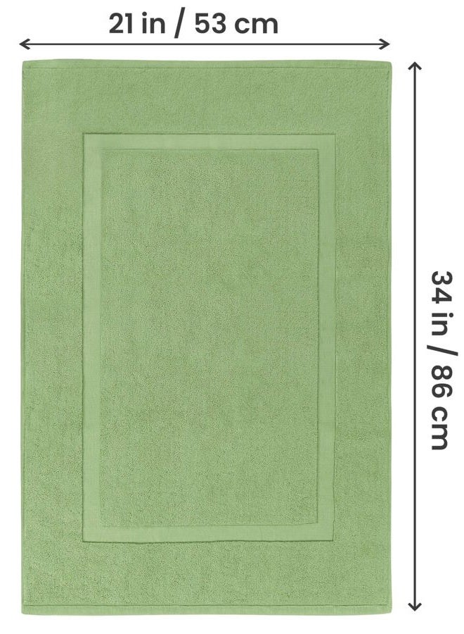 Utopia Towels UT0306 Bath Mat 100% Cotton Green Piece 1 - Image 2