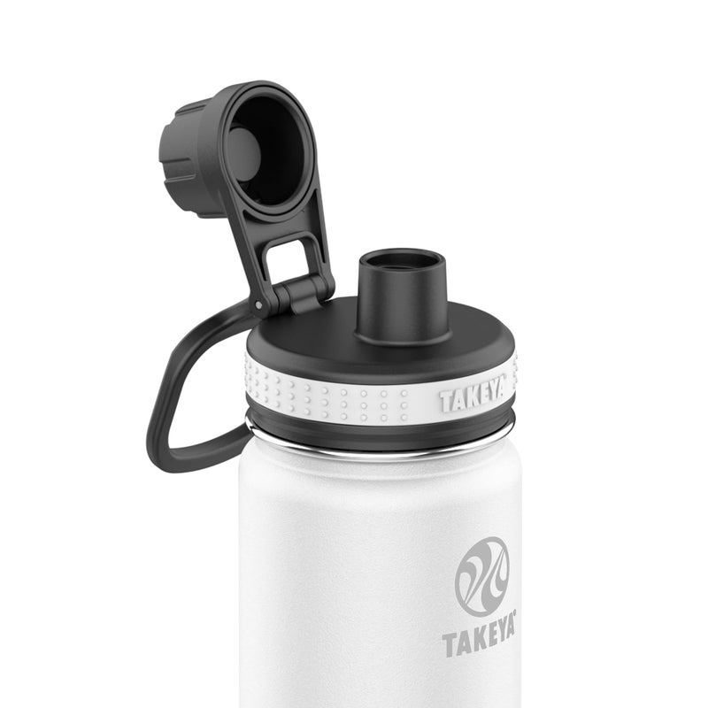 Takeya Originals Vacuum-Insulated Stainless-Steel Water Bottle, 24oz, White - Image 2