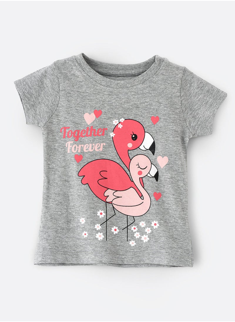 Jelliene - Basic round neck graphic t-shirt - Image 1