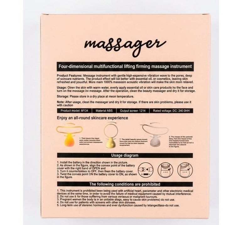 High-Frequency 3-in-1 Vibrating Massager – Face, Neck & Eye Care Device with 3 Interchangeable Heads - Image 2