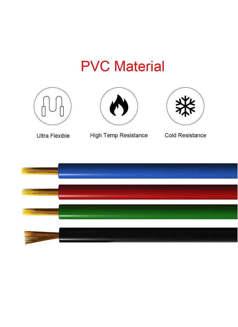 BTF-LIGHTING BTF-LIGHTING 4 Pin 32.8FT/10M 18AWG LED Strip Light Ribbon Wire Extension Cable Connection 4 Core Cord Line for Color Changing Flexible FCOB COB 5050 RGB LED Tape  - Image 3