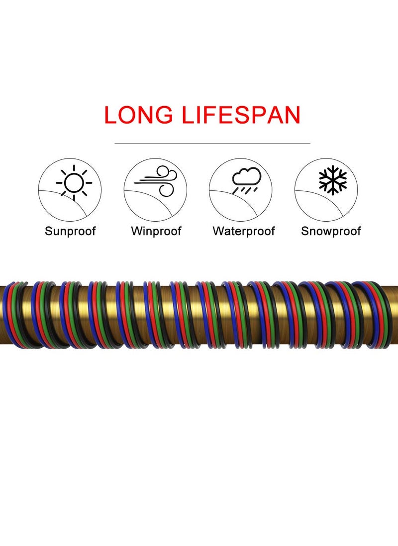 BTF-LIGHTING BTF-LIGHTING 4 Pin 32.8FT/10M 18AWG LED Strip Light Ribbon Wire Extension Cable Connection 4 Core Cord Line for Color Changing Flexible FCOB COB 5050 RGB LED Tape  - Image 5