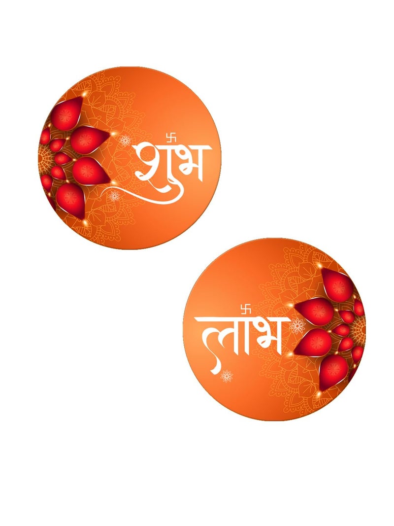 999Store Dipak Art with Round shubh labh for Diwali puja and Out Side Door Hanging subh labh for Door Entrance(SLP022) - Image 2