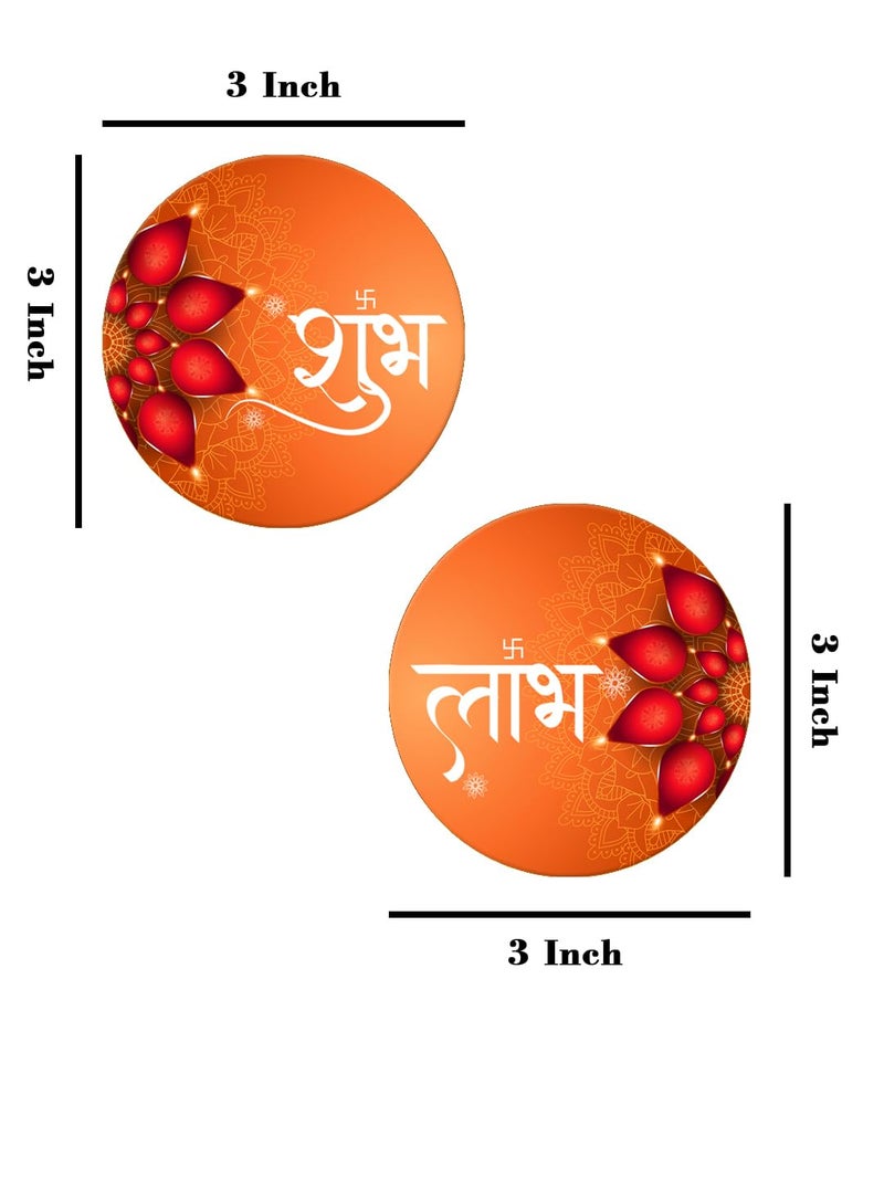 999Store Dipak Art with Round shubh labh for Diwali puja and Out Side Door Hanging subh labh for Door Entrance(SLP022) - Image 5