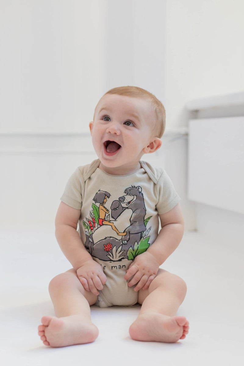 Disney Classics Dumbo Pinocchio Baloo Newborn Baby Boys 5 Pack Bodysuits Multicolor 3-6 Months - Image 2