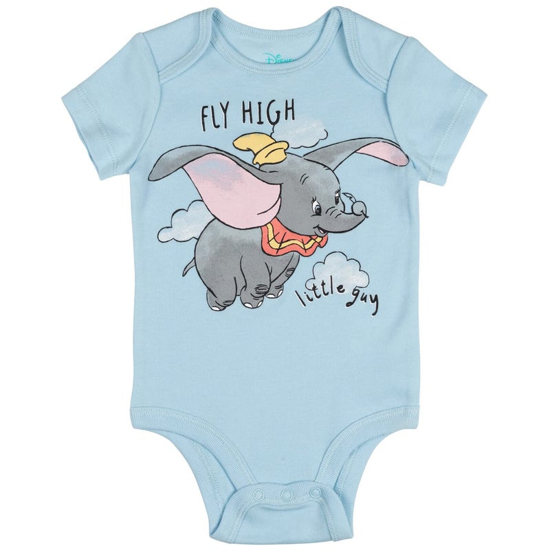 Disney Classics Dumbo Pinocchio Baloo Newborn Baby Boys 5 Pack Bodysuits Multicolor 3-6 Months - Image 4