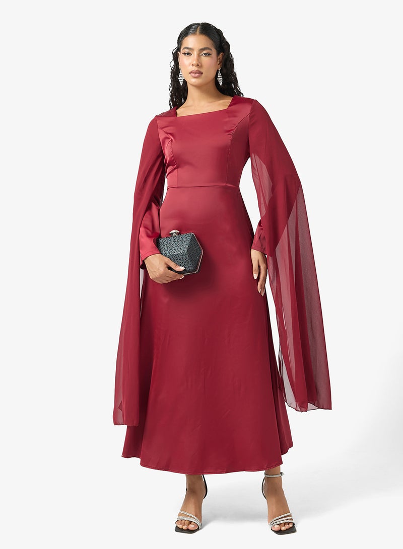 خزانة فستان بأكمام واسعة مبالغ فيها - Image 4