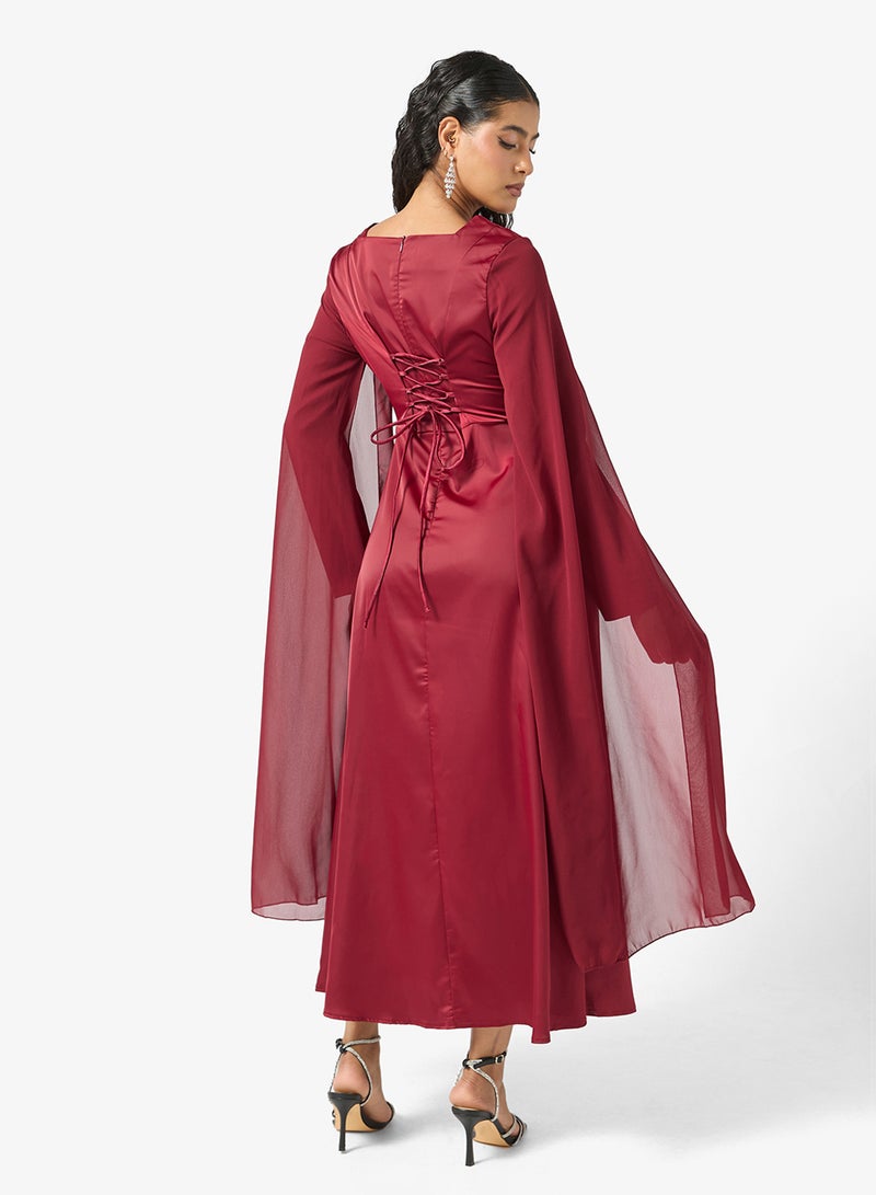 خزانة فستان بأكمام واسعة مبالغ فيها - Image 2