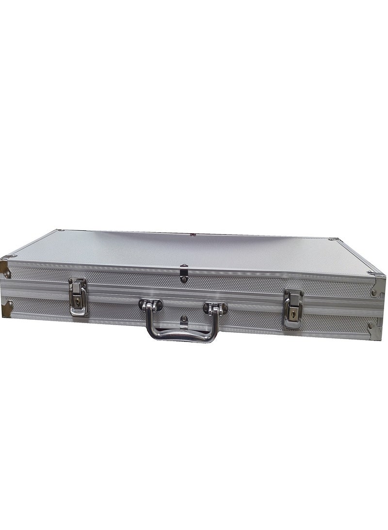 مجموعة بوكر على طراز الكازينو، 500 قطعة مع رقائق سيراميك مطبوعة بأرقام وفئات مع علبة من الألومنيوم قابلة للقفل، مناسبة للأطفال من عمر 14 عامًا فما فوق - Image 5