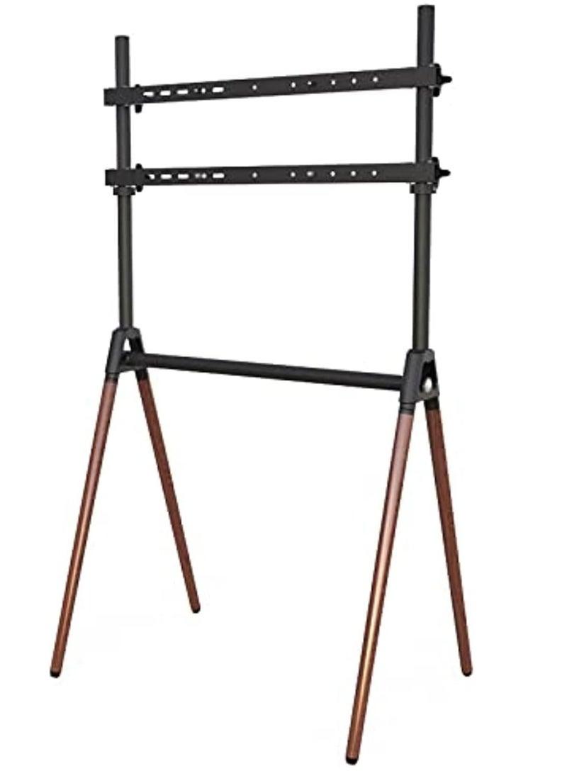 هامود حمود، حامل تلفزيون أنيق بأربعة أرجل (معدني وخشبي) لون الأرجل بني غامق، مقاس التلفزيون المقترح من 32 إلى 70 بوصة، سعة التحميل 50 كجم - Image 2