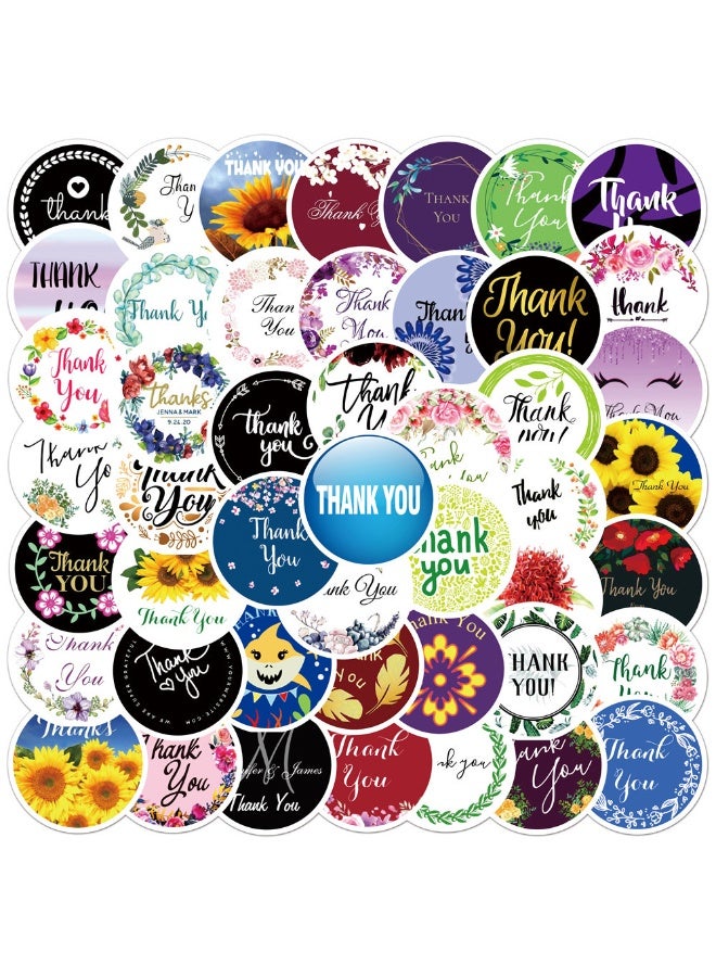 NIBEMINENT 60 Pcs THANK YOU Deco Kit Waterproof Stickers, High Definition Printing Bright Colors, Suitable for Laptop Skateboard Luggage Water Bottle Guitar DIY - Image 2
