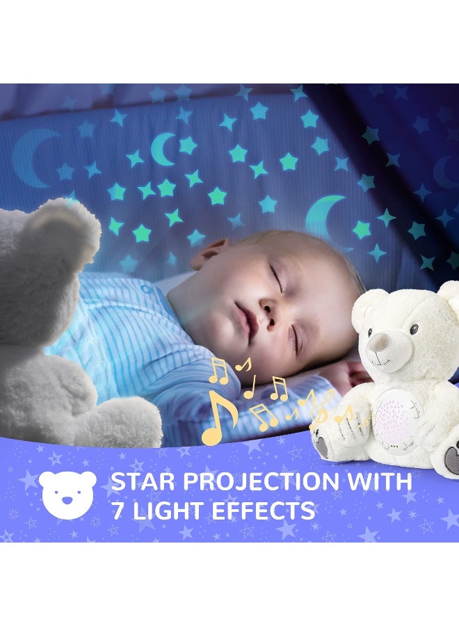Baby Sleep Soother, Mom's Heartbeat Lullabies Soothing Sounds White Noise Machine, Auto-Off Timer Night Light Projector, Unique Toy Gifts for Babies - Image 4