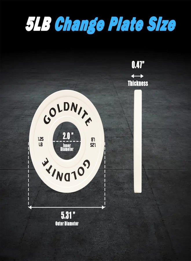 GOLDNITE Change Plates 1.25LB Set Rubber Coated Fractional Weight Plates Olympic Bumper Plates - Barbell Weights for Strength Training, CrossFit, Home Gym Workouts Powerlifting - Image 2