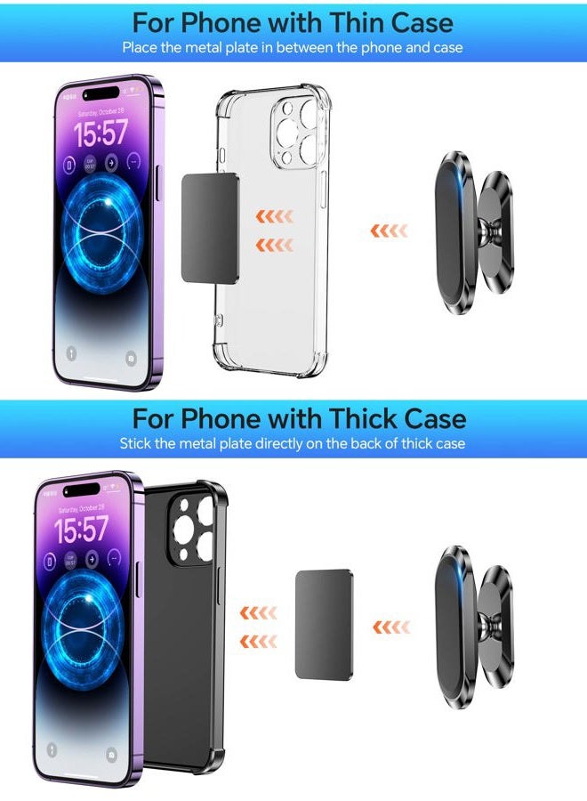 Coolpow 【2-Pack】 Magnetic Phone Holder for Car Dash【Strong Magnet】 Magnetic Car Phone Holder Mount 【4 Plate】 Phone Holders for Your Car Phone Mount for Car Dashboard Cell Phone Car Mount for iPhone Samsung  - Image 5