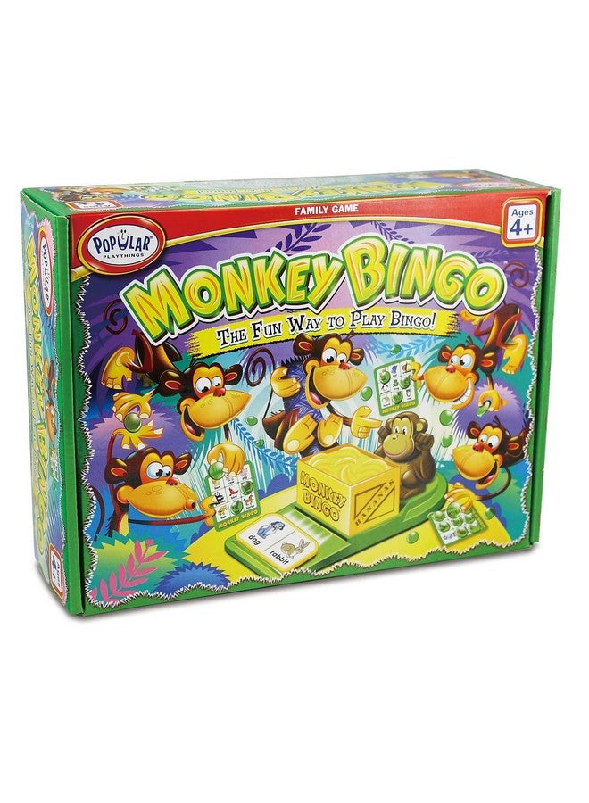Popular Playthings Monkey Bingo Game with Pictures for Ages 4 and Up - Image 1