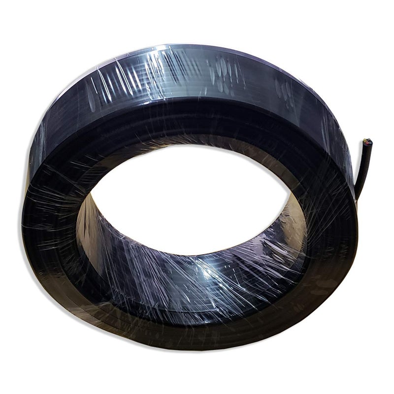 AMOCAM 100FT 22 AWG Gauge Wire/Cable RVV 4 Conductor Bare Copper for Video Intercom/Video Doorbell Wire/Alarm Security Burglar, Extension Cord/Lines,Black Outer Jacket - Image 4