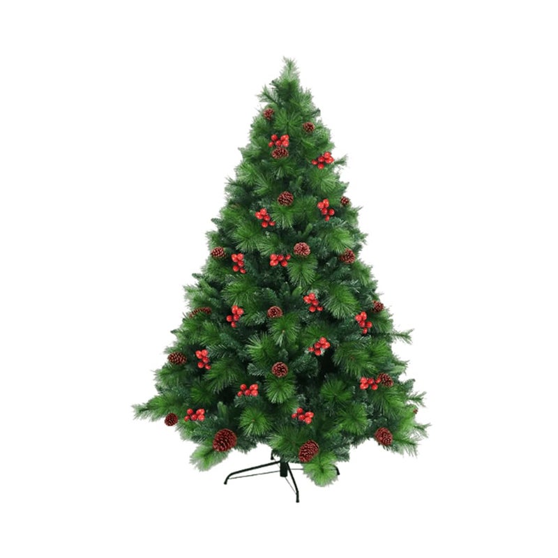 fizzytech fizzytech Premium Artificial Christmas Tree with 1256 PVCPine Tips and Cherry Pine Cone Accessories Realistic 6Foot Xmas Tree for Home Decoration 