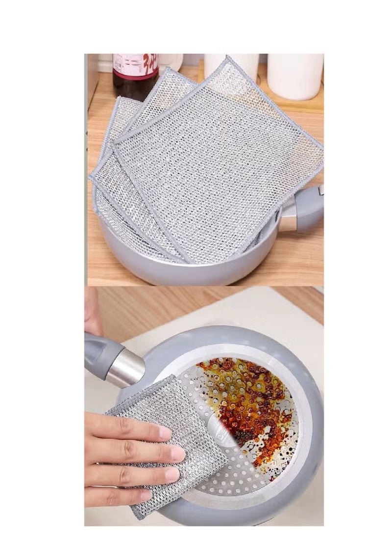 4 pcsMultifunctional Non-Scratch Wire Dish Cleaning Scouring Pad, Steel Wire Dish Cleaning Towel, Multipurpose Wire Cloth for Wet and Dry Cleaning, Scrubbing and Cleaning Dishes, Drains, Stove Tops 4 - pzsku/Z1EB12E958EA20A3E0E93Z/45/_/1739017908/68713232-f0dc-4183-9311-d3c58dbeafce