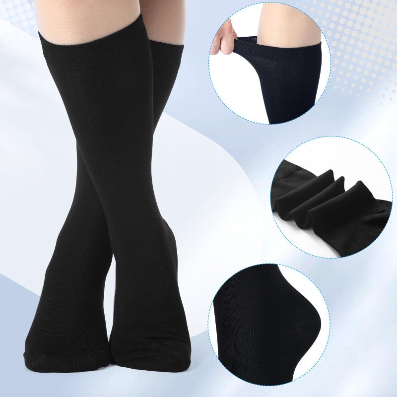 Croloose 4 Pairs Silk Liner Socks Ultra-lightweight Hiking Liners Calf Sweat Absorption Socks for Adult(Black,XL) - Image 5
