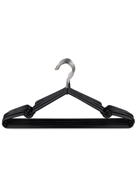 30-Pack Non-Slip Metal Hangers 40 CM, Slim (30 Pack, Black)