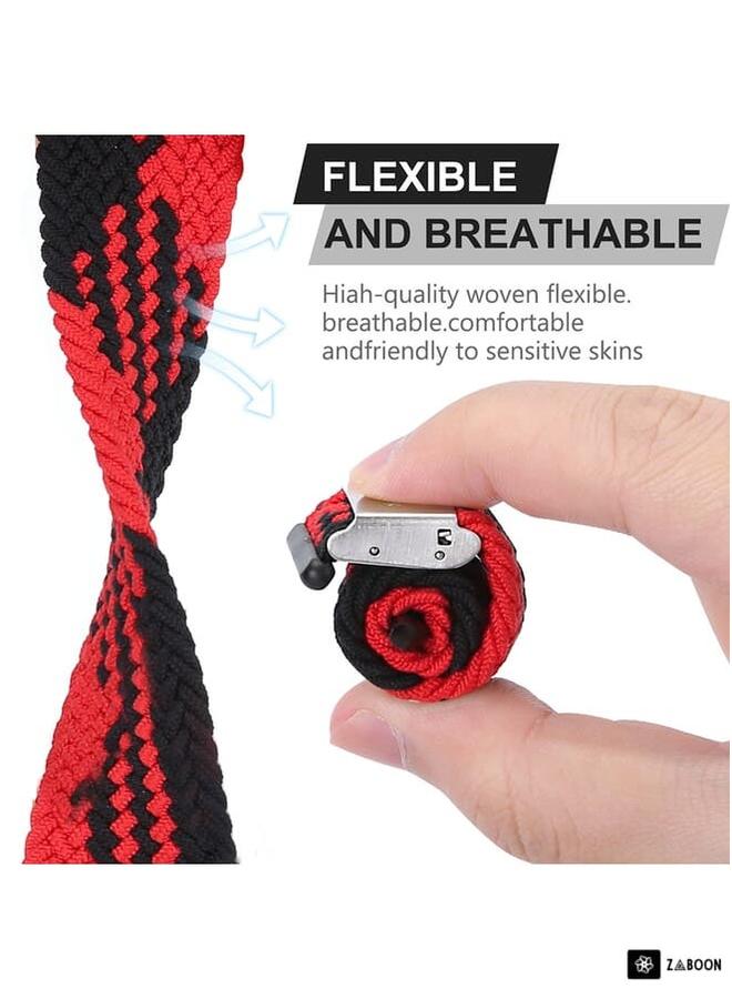 Zaboon Nylon Braid One Buckle  Watch Band For Apple Watch Ultra 49mm / Series 8&7 45mm / SE 2&6&SE&5&4 44mm / 3&2&1 42mm  - Image 4