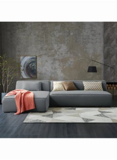 KARNAK Karnak Chelsea 3 Seater Luxury  L-Shape Velvet Sofa Color Charcoal Grey  - Image 1
