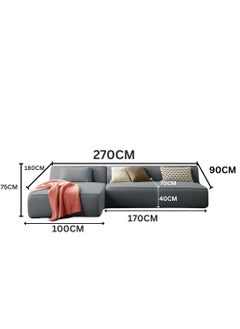 KARNAK Karnak Chelsea 3 Seater Luxury  L-Shape Velvet Sofa Color Charcoal Grey  - Image 2
