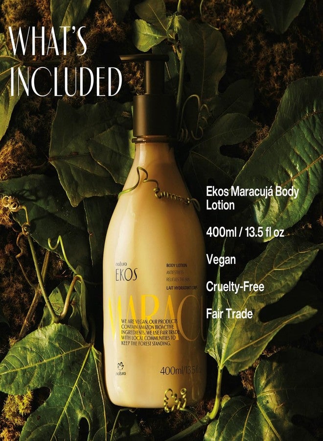 NATURA - Ekos Maracujá Relieving Body Lotion - Calming Lotion - 24 Hours of Hydration - Essential Fatty Acids - Vegan Skin Care - Brazilian Beauty Secrets - Self Care & Body Care - 13.5 fl oz (400ml) - Image 4
