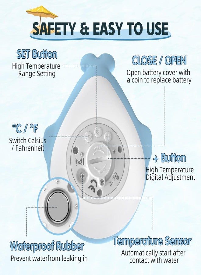 BabyElf Baby Bath Bathtub Thermometer for Infant - Safety Bath Tub Water Temperature Digital Thermometer - Floating Bathing Toy Gift for Kids Newborn Mother with Flashing Temperature Warning - Image 5