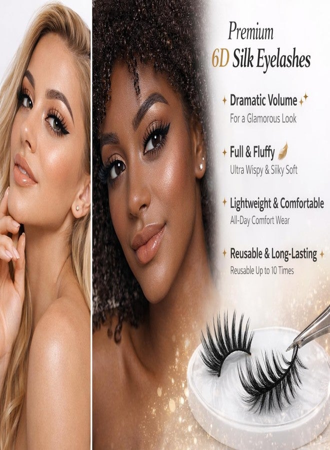 26 Cute Smile Natural Lightweight Faux Mink False Eyelashes for Women Soft, Comfortable, Reusable 5D Cat Eye Lashes, Long-Lasting, Fluttery & Wispy Eye Makeup (Pack of 2) - Image 5