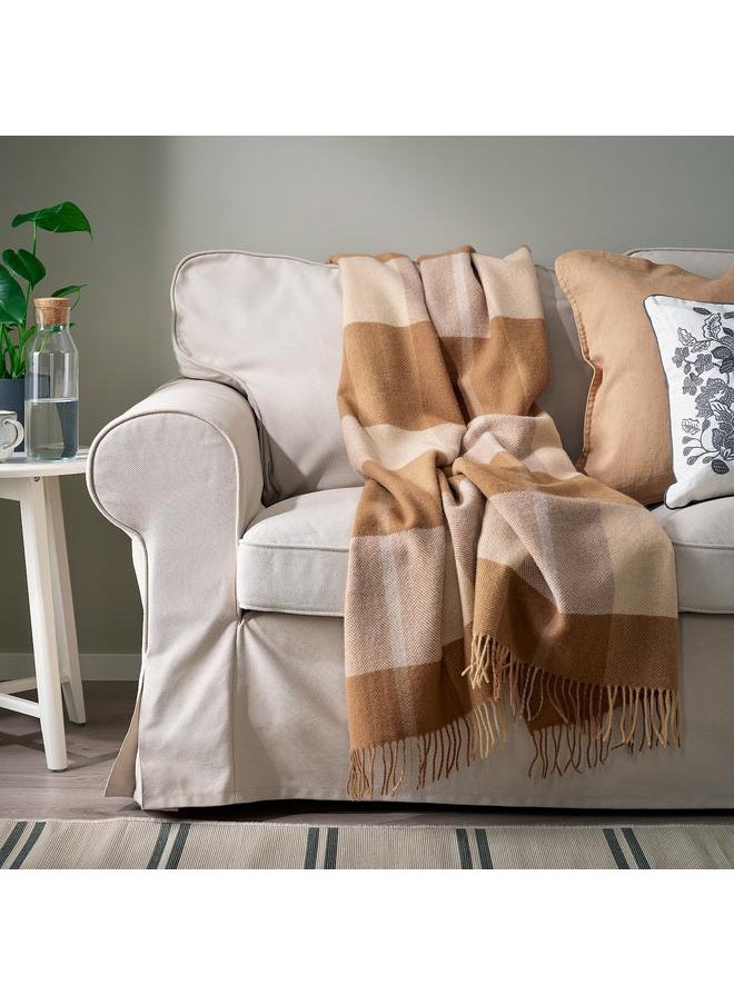 Zaboon Throw, light brown, 130x170 cm  - Image 3