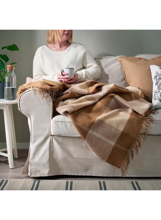 Zaboon Throw, light brown, 130x170 cm  - Image 4