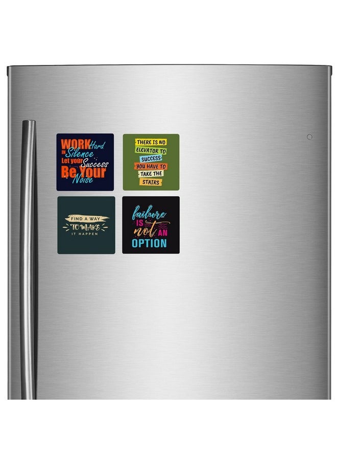 Windup Windup Fridge Magnets - Inspiration Quotes Frames - 4 x 4 inch - Set of 4 (Design -G)  - Image 2