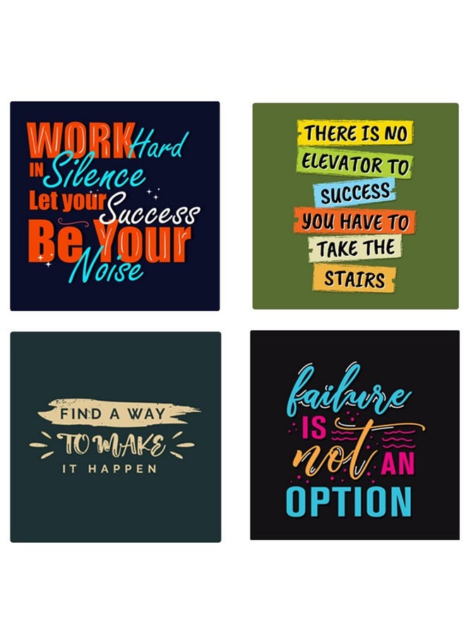 Windup Windup Fridge Magnets - Inspiration Quotes Frames - 4 x 4 inch - Set of 4 (Design -G)  - Image 1