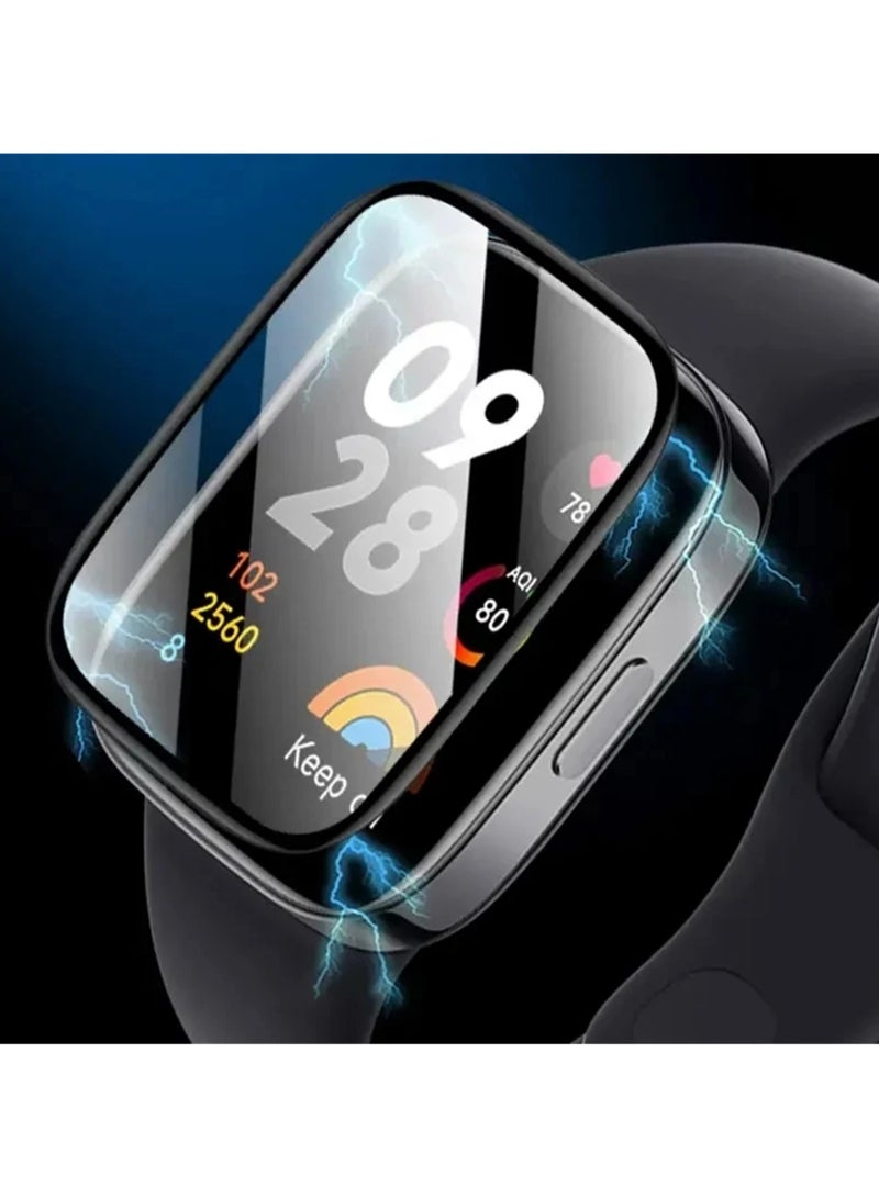 Nano Full Tempered  Glass Screen Protector For Xiaomi Mi Band 8 Pro - Black - Image 5