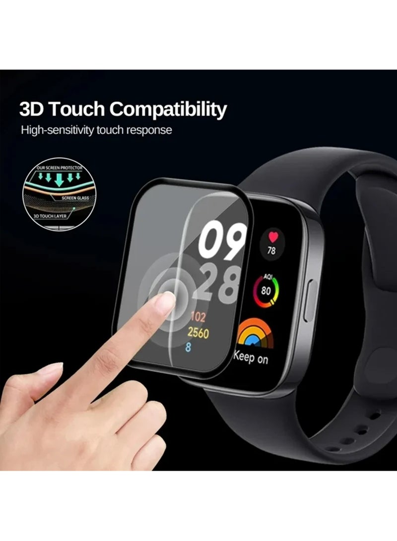 Nano Full Tempered  Glass Screen Protector For Xiaomi Mi Band 8 Pro - Black - Image 4