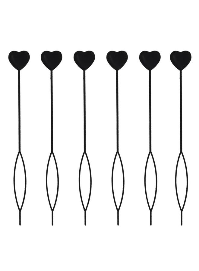 Quupy 6PCS Quick Beader for Loading Beads Automatic Hair Beader Hair Styling Accessories Plastic Magic Topsy Tail Hair Braid Ponytail Styling Maker (Black) - Image 1