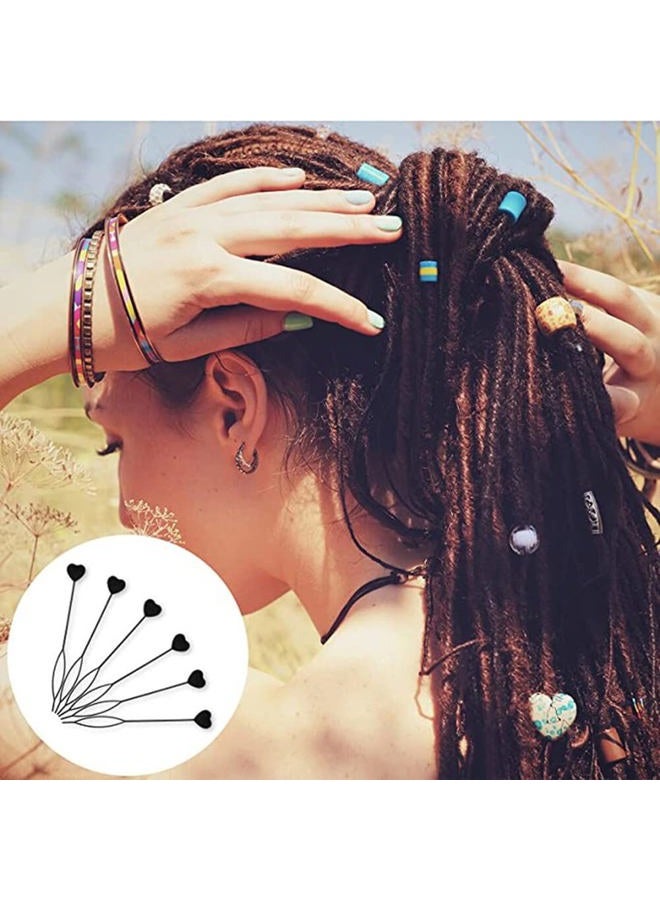 Quupy 6PCS Quick Beader for Loading Beads Automatic Hair Beader Hair Styling Accessories Plastic Magic Topsy Tail Hair Braid Ponytail Styling Maker (Black) - Image 3