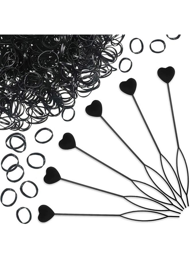 Quupy 6PCS Quick Beader for Loading Beads Automatic Hair Beader Hair Styling Accessories Plastic Magic Topsy Tail Hair Braid Ponytail Styling Maker (Black) - Image 5