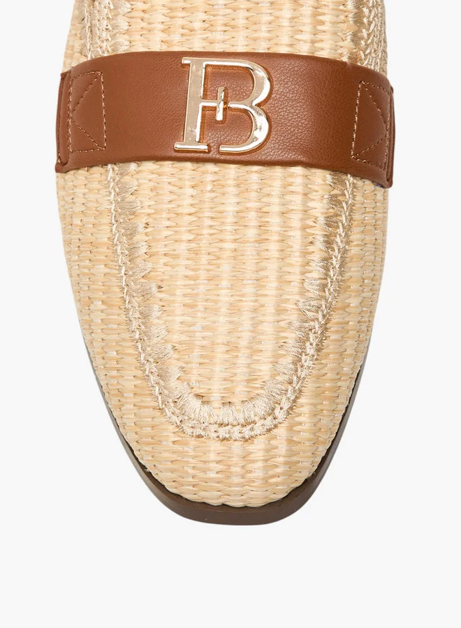 Flora Bella By Shoexpress Women's Textured Slip-On Mules with Metal Accent