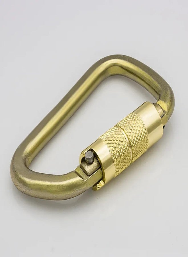 BYANG Auto Locking Carabiner 30KN=6500lbs Heavy Duty Large Clip Climbing Carabiner Twist Lock Carabiners for Rock Climbing, Camping, Gym,Rescue (CE Rated,D Shape),Gold - Image 3
