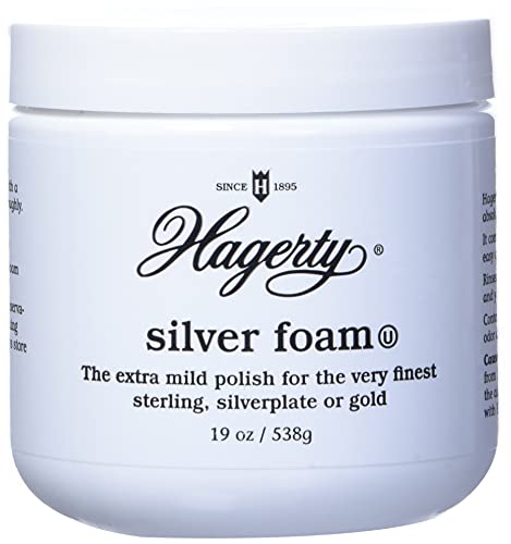 Hagerty Silver Foam - Trusted Silverware Polish and Tarnish Remover Since 1895 for Sterling Silver, Silver-Plate, Gold, and Gold – Made in USA, Kosher Certified, 19 oz - Image 1
