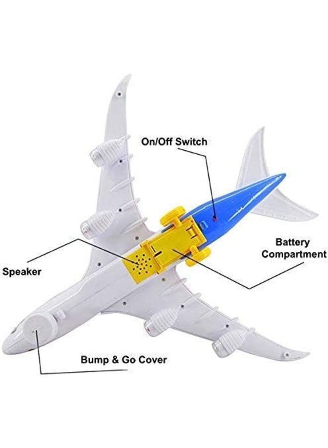 حديقة الألعاب طائرة لعبة على شكل طائرة ركاب – تعمل بالبطارية مع أضواء LED وصوت واقعي وحركة تلقائية للأطفال - Image 4