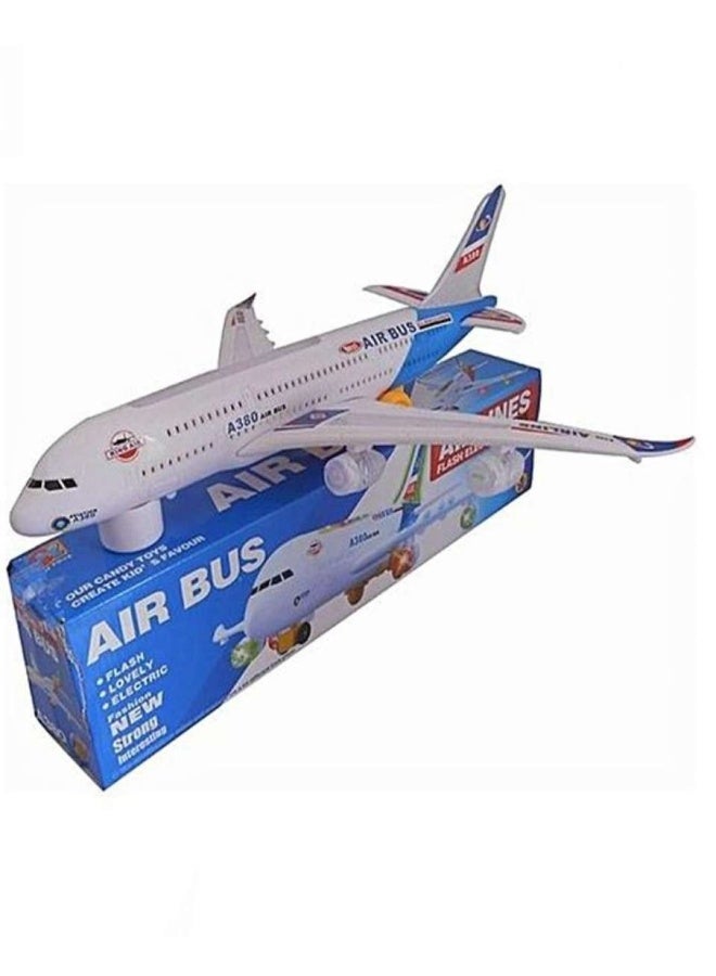 حديقة الألعاب طائرة لعبة على شكل طائرة ركاب – تعمل بالبطارية مع أضواء LED وصوت واقعي وحركة تلقائية للأطفال - Image 2