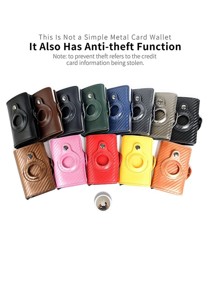 Generic - Rfid Card Holder Men Women Airtag Wallet Money Bag Leather Purse Slim Thin Wallets For Apple AirTags Tracker Air Tag - Image 1