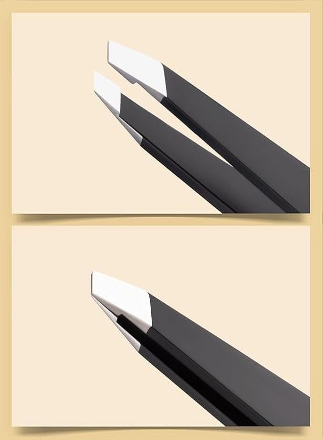 GLOBELLE Slant Tip Tweezer for Eyebrows, High Precision For Ingrown Hair, and Facial Hair, Best Eyebrow Sharp Anti-rust Tweezer for Women and Men, Ideal Facial Hair Plucker for Painless Removal - Image 4